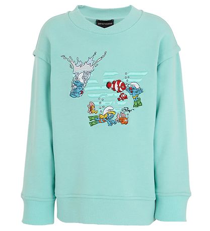 Emporio Armani Sweatshirt - Sabbia Antigua w. Smurfs