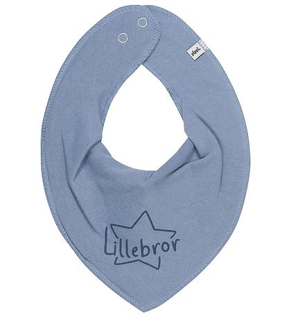 Pippi Teething Bib - Pointy - Dark Blue w. Little brother
