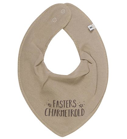 Pippi Teething Bib - Pointy - Silver Mink w. Aunt's Charm Troll
