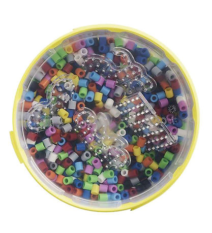 Hama Maxi Perlur - 3000 Stk. + 4 Diskar - Marglitað