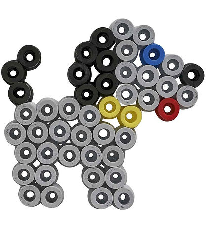 Hama Maxi Perlur - 3000 Stk. + 4 Diskar - Marglitað