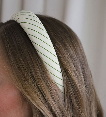 By Stær Hairband - Stinna - White/Green