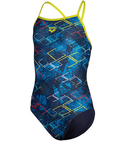 Arena Swimsuit - Light Drop Back - Navy/Soft Green/Multi