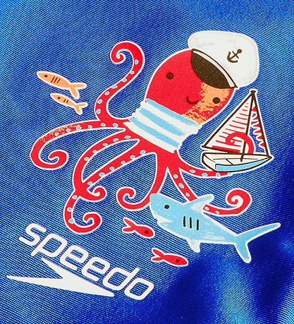 Speedo Badehose - Boys Bedruckte 13-Zoll-Aquashorts - Blau/Rot