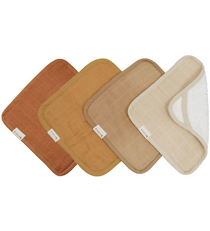 Fabelab Washcloths - 4-Pack - 22x22 cm - Caramel Mix