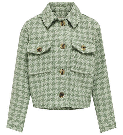 Kids Only Jacket - KogKimmie - Hedge Green Checks Frosty Green