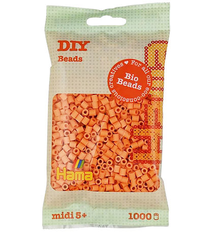 Hama Lífræn Midi Perlur - 1000 Stk. - 105 ljós apríkósu