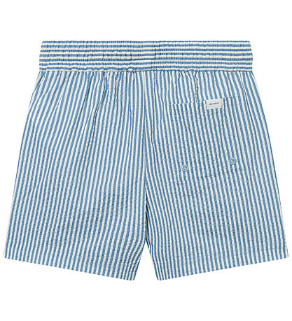 Les Deux Swim Trunks - Stan Stripe - Washed Denim Blue/Light Ivo