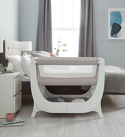 Shnuggle Crib - Air Bedside Crib - Stone Grey