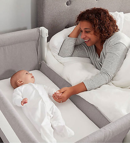 Shnuggle Crib - Air - Bedside Crib - 95x56 cm - Stone Grey