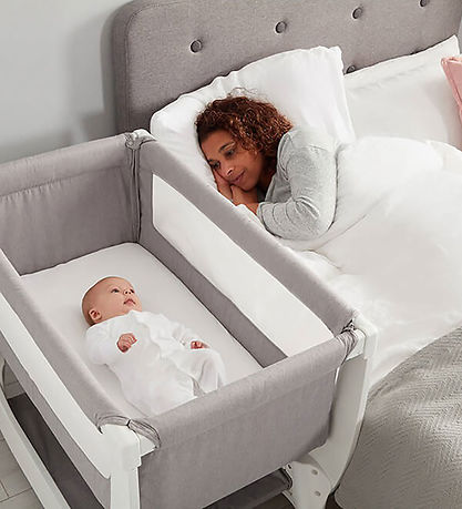 Shnuggle Crib - Air Bedside Crib - Stone Grey