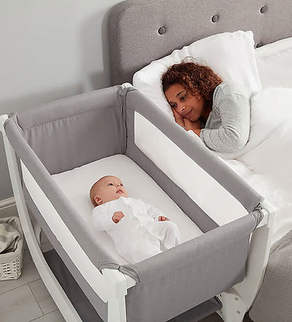Shnuggle Crib - Air Bedside Crib - Dove Grey