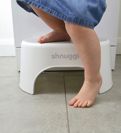 Shnuggle Hocker - Wei m. Grau