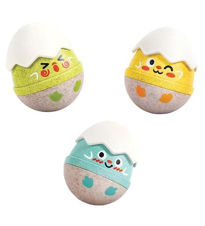 Hape Rattle Eggs - 3-Pack - Happy Hatching Wobble Rattles