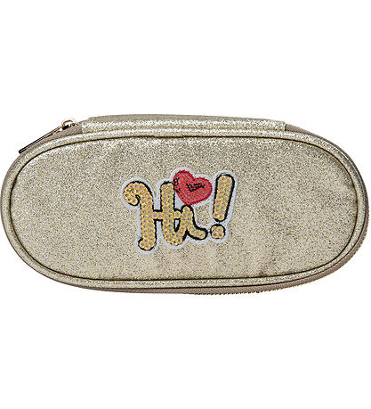 Sofie Schnoor Pencil Case - Champagne Glitter w. Hi!