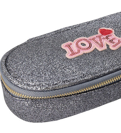 Sofie Schnoor Pencil Case - Silver w. Love