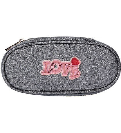 Sofie Schnoor Pencil Case - Silver w. Love