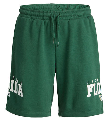 Jack & Jones Sweat Shorts - JpstCory - Dark Green w. White