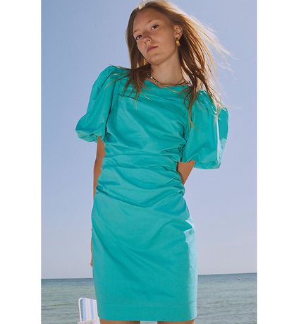 Designers Remix Dress - Serena Puff - Turquoise