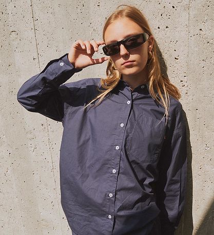 Designers Remix Skyrta - Serena Oversized - Dökkblátt