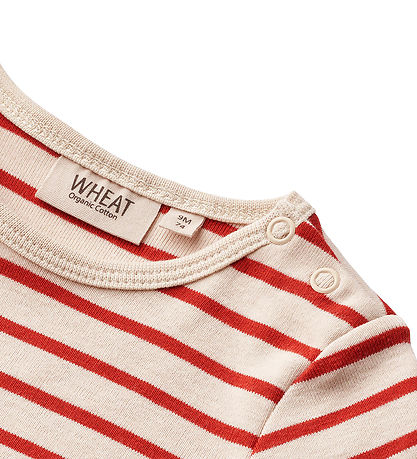 Wheat Bodysuit s/s - Edvald - Red Stripe
