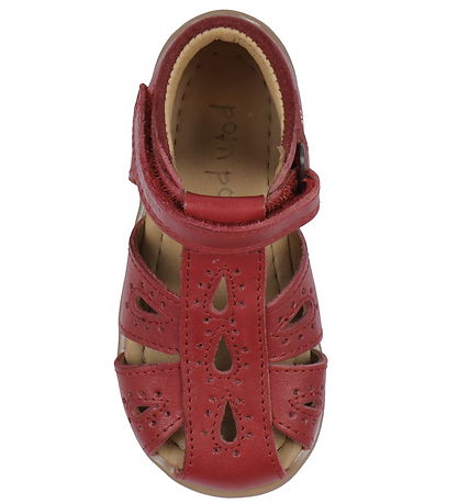 Pom Pom Sandals - Starters Drops Velcro - Dusty Red