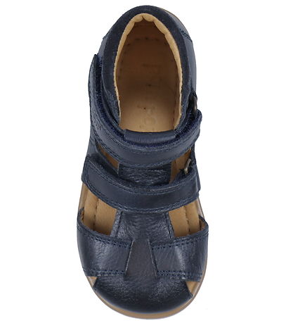 Pom Pom Sandals - Starters Two Velcro - Navy