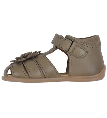 Pom Pom Sandals - Starters Flower Velcro - Latte