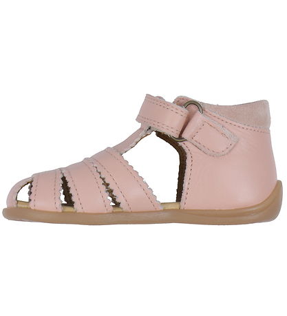 Pom Pom Sandals - Starters Scallop Velcro - Rose