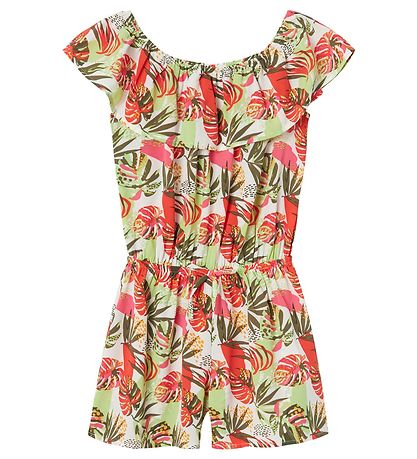 Barboteuse d'Été Name It - Nkf Vinaya - Noos - Bright White/Trop