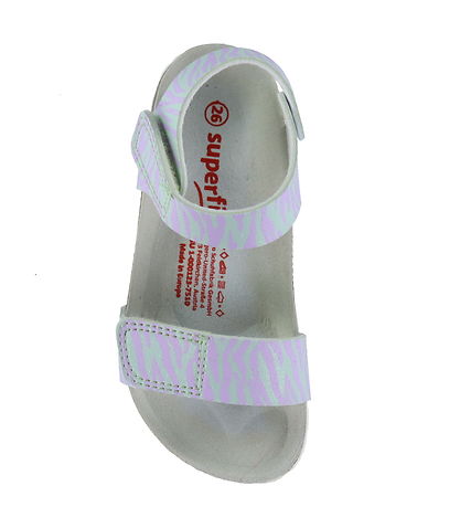 Superfit Sandalar - Fussbettpantoff - Grænt/Fjólublátt