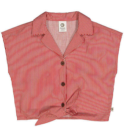Müsli Skyrta - Poplin Stripe Crop - Hárnæring Cream/Apple Ed