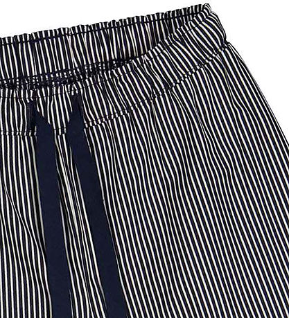 Müsli Byxor - Poplin Stripe - Balsam Cream/Natt Blue