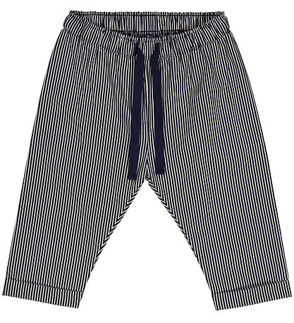 Müsli Byxor - Poplin Stripe - Balsam Cream/Natt Blue