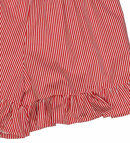 Müsli Shorts - Poplin Stripe Frill - Conditioner Cream/Apple Ed