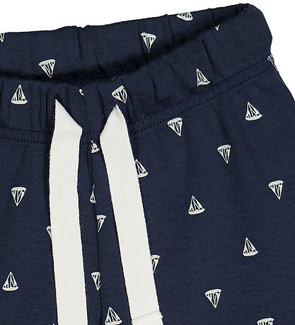 Müsli Shorts - Sailboat - Night Blue/Conditioner Cream