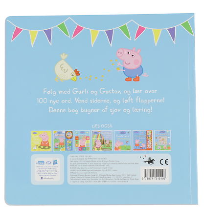 Alvilda Book w. Flapper - Peppa Pig' First 100 words - Danish