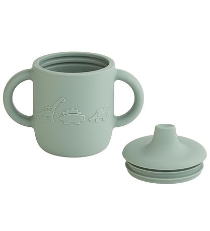Liewood Cup w. Spout Lid - Neil - Silicone - Dino Peppermint