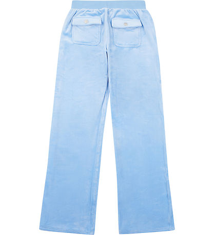 Juicy Couture Velours Broek - Tonaal - Della Robbia Blue