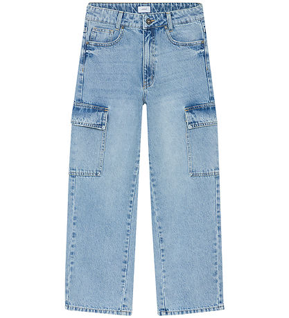 Grunt Jeans - Giant Cargo dashing - Mid Blue