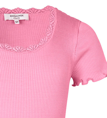 Rosemunde T-paita - Silkki/Puuvilla - Dolly Vaaleanpunainen