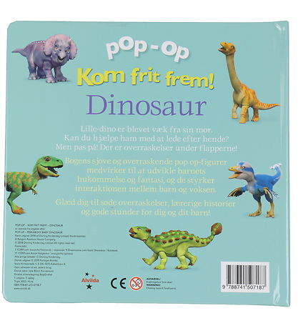Alvilda Book - Pop-op - Come Freely - Dinosaur - Danish