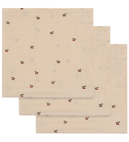 Konges Sløjd Muslin Cloths - 65x65 cm - 3-Pack - Cherry