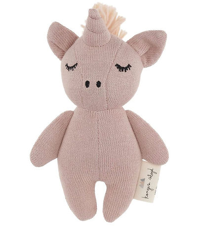 Konges Sløjd Rattle - Mini Unicorn - Rose Fawn