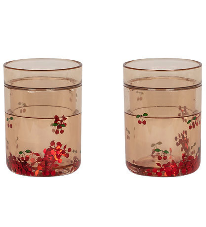 Konges Sløjd Glimmerbecher - 2er-Pack - Cherry