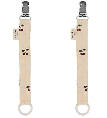 Konges Sløjd Schnullerketten - 2er-Pack - Cherry