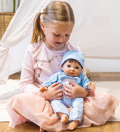 Tiny Treasures Puppe m. Braunes Haar - Blue Bear Puppe