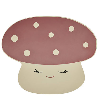 OYOY Placemat - Mushroom - Off White/Red
