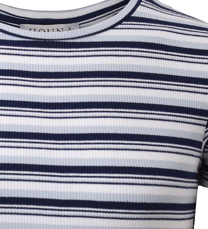 Hound Stuttermabolur - Rib - Blue Stripe