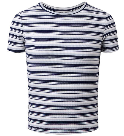 Hound Stuttermabolur - Rib - Blue Stripe